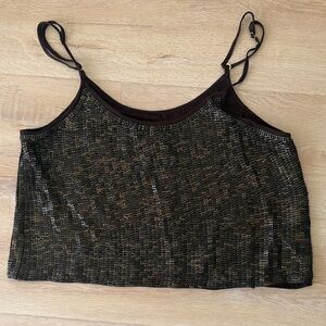 MLV Brown Sequin Crop Top. Size Small. Women’s Tops